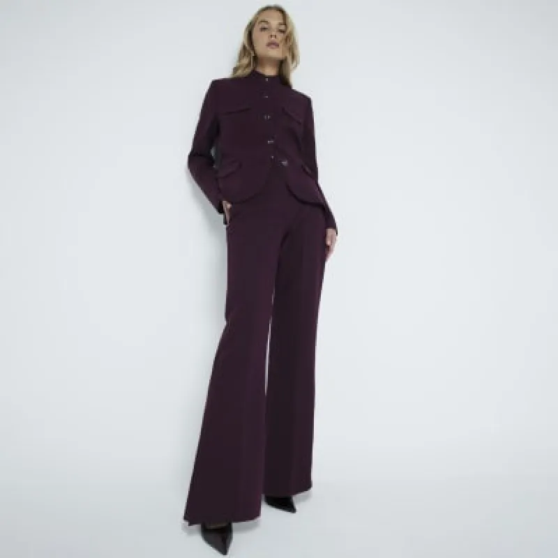 Red Side Split Flare Trouser sold by River Island