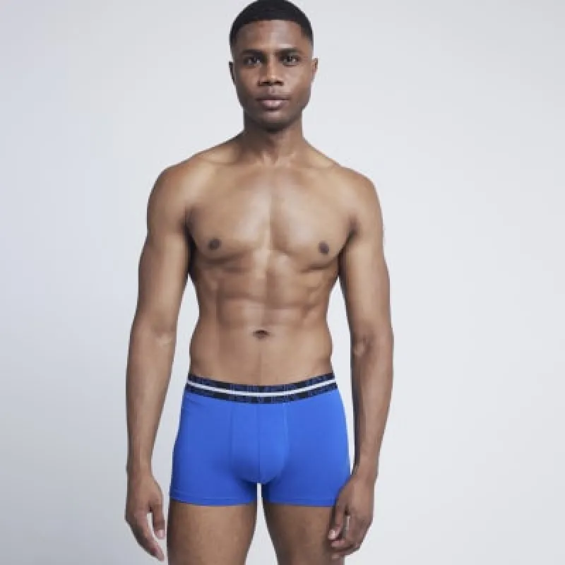 Blue 4PK Regular Fit RI trunks sold by River Island