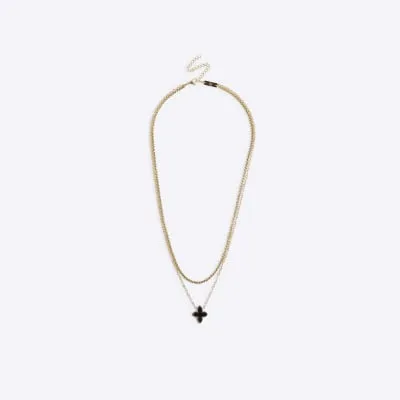 Black Clover Charm Necklace sold by River Island