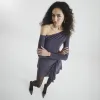 Grey Ruched Hanky Hem Mini Dress sold by River Island