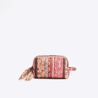 Red Paisley Print Makeup Bag sold by River Island