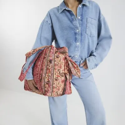 Red Paisley Print Holdall Shoulder Bag sold by River Island