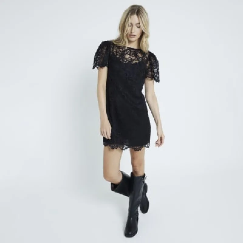 Black Lace Mini Dress sold by River Island