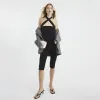 Black Sleeveless Halter Neck Top sold by River Island