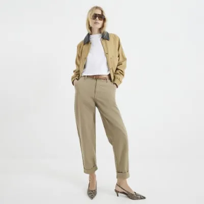 Khaki Chino Trousers sold by River Island