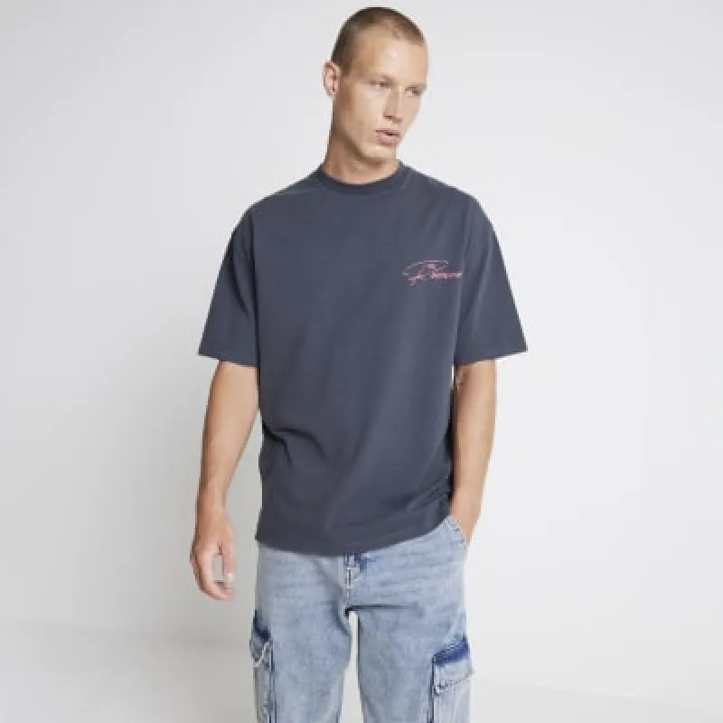 Black Santos Cowboy Graphic T-Shirt sold by River Island