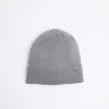 Grey Ribbed Knitted Beanie Hat sold by River Island