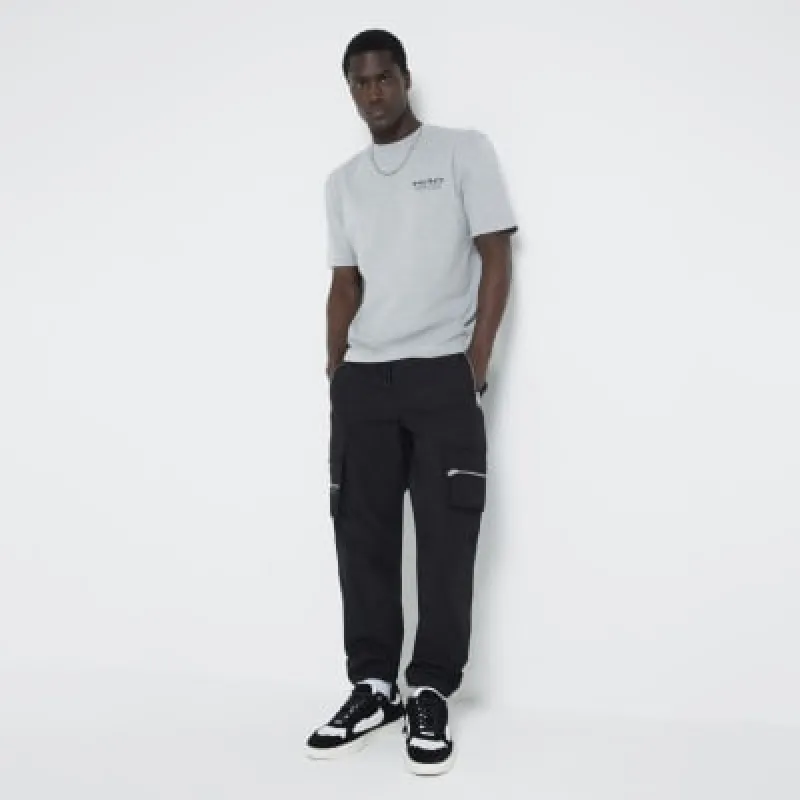 Grey Regular fit Japanese graphic t-shirt sold by River Island