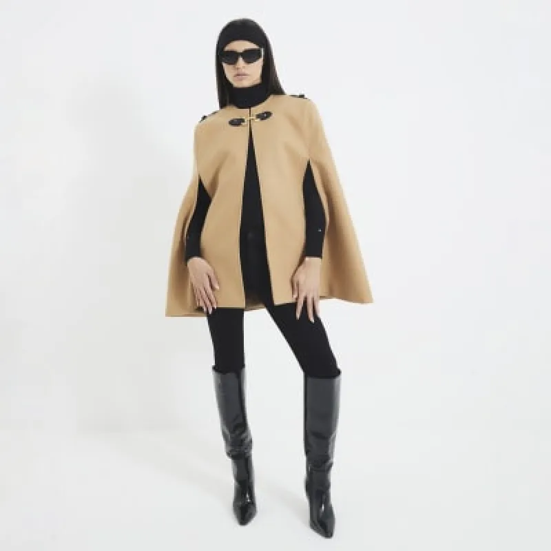 Beige Military Style Cape sold by River Island