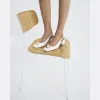 White Block Heeled Court Shoes sold by River Island