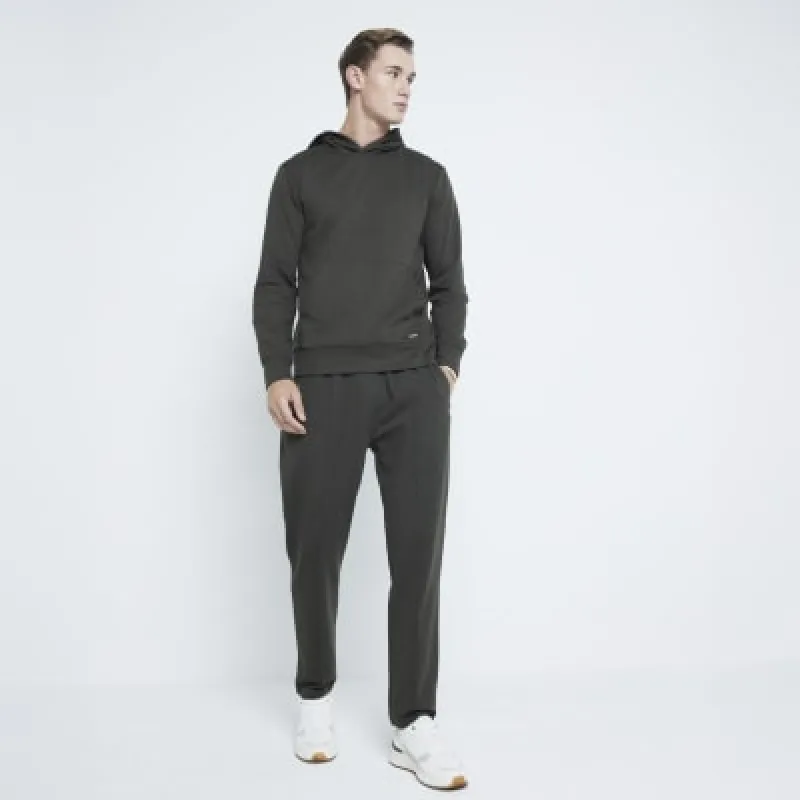 Khaki Long Sleeve Smart Hoody sold by River Island