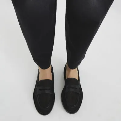 Black Mesh Loafers sold by River Island