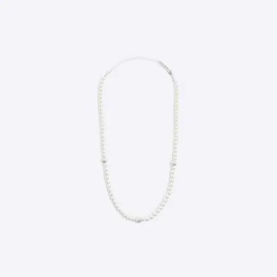 Cream Pearl Necklace sold by River Island