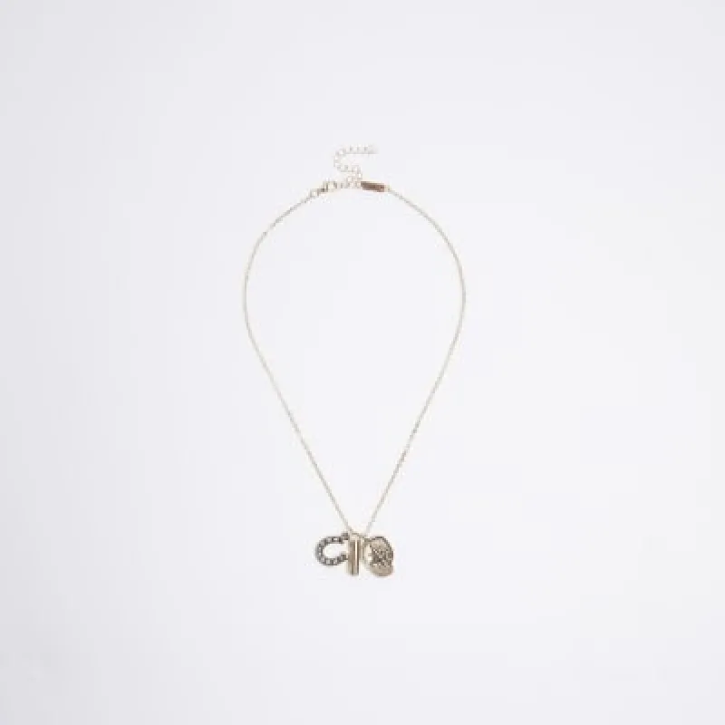 Gold Horseshoe Necklace sold by River Island