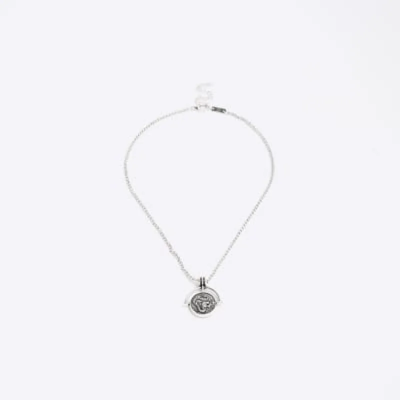 Gold Square Rhinestone Necklace sold by River Island