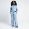 Blue loose wide leg drawstring jeans sold by River Island