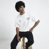 Ecru Double Hit Graphic T-Shirt sold by River Island