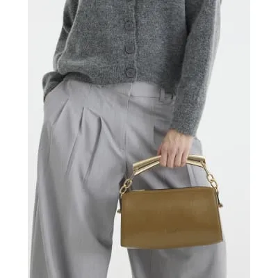 Brown Metal Handle Cross Body Bag sold by River Island