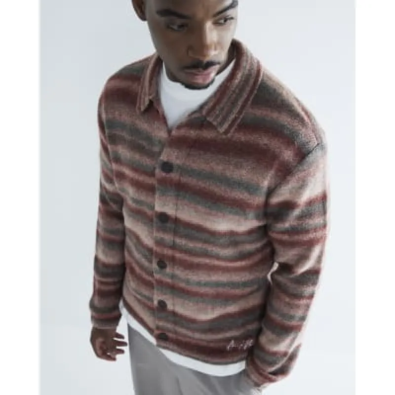 Pink Long Sleeved Brushed Stripe Shirt sold by River Island