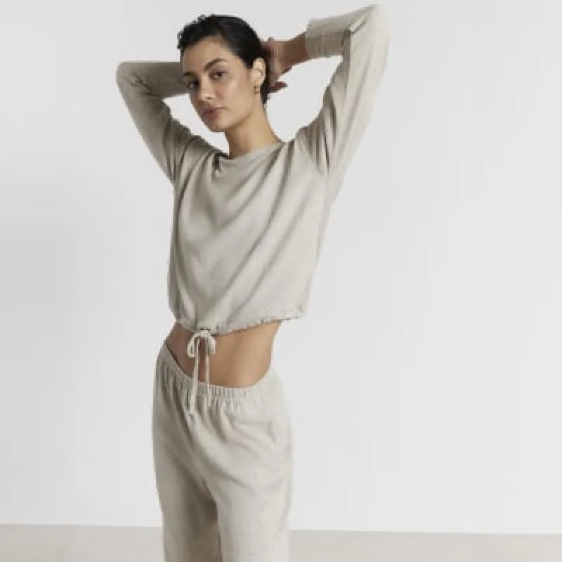 Beige Button Shoulder Top & Jogger Set sold by River Island