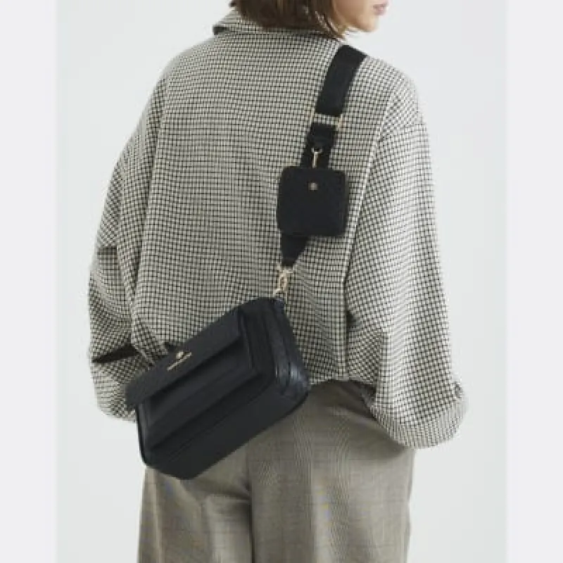 Black RI Monogram Utility Cross Body Bag sold by River Island