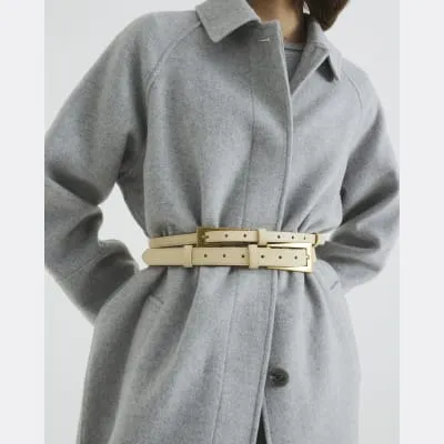 Yellow Faux Leather Double Buckle Belt sold by River Island
