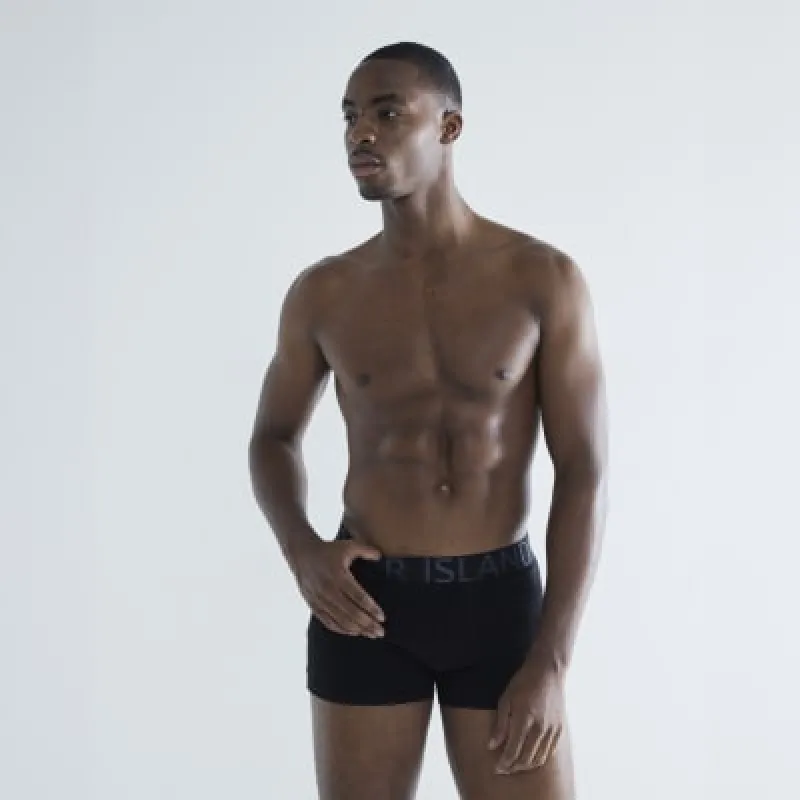 Black 4 Pack Silver Metallic RI Trunks sold by River Island