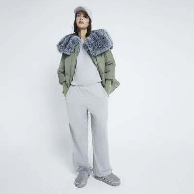 Grey Short Sleeved T-shirt and Joggers Set sold by River Island