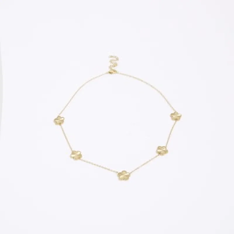 Silver Clover Necklace sold by River Island