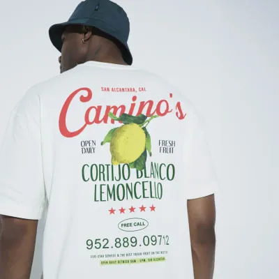 Beige Short Sleeve Lemoncello T-Shirt sold by River Island