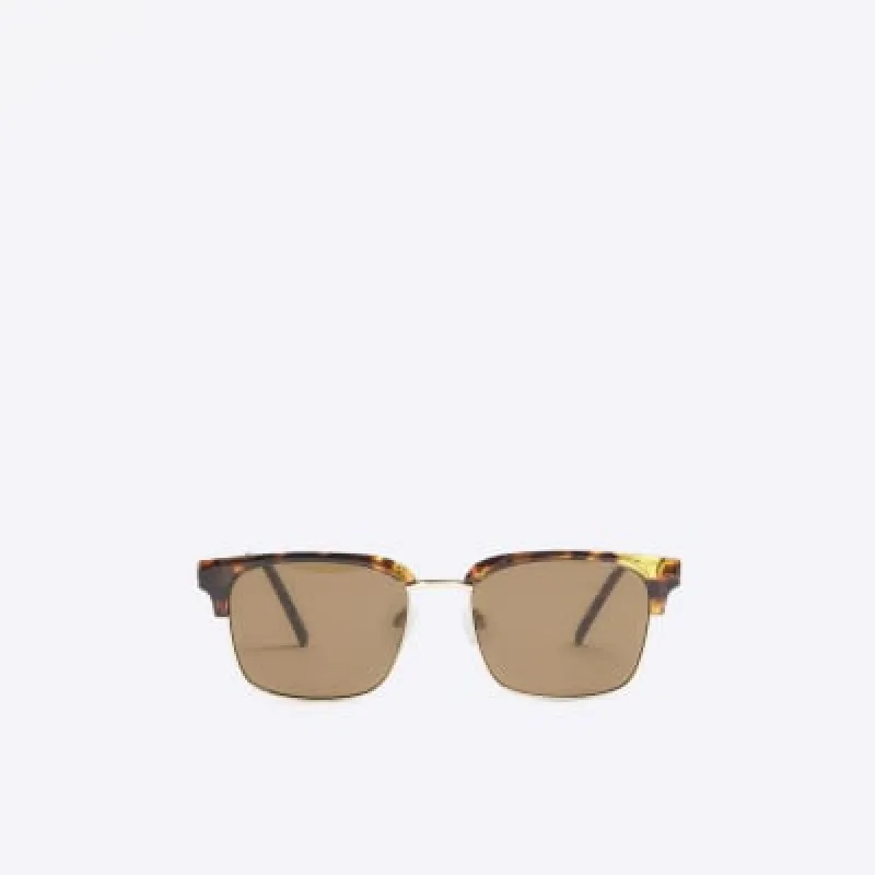 Brown Tortoise Gold Sunglasses sold by River Island