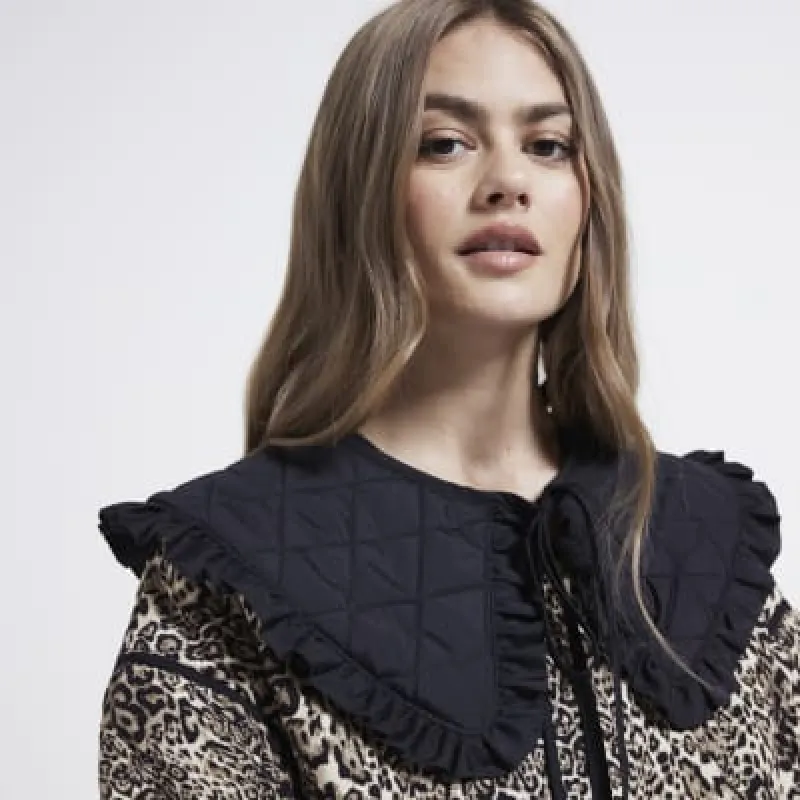 Black Quilted Collar sold by River Island