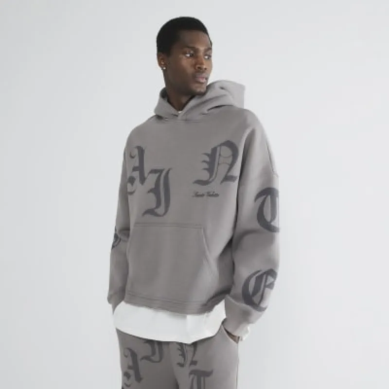Grey Long Sleeve Saint Volette Hoodie sold by River Island