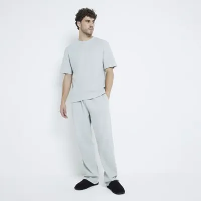 Green Waffle T-Shirt And Trousers Pyjamas Set sold by River Island