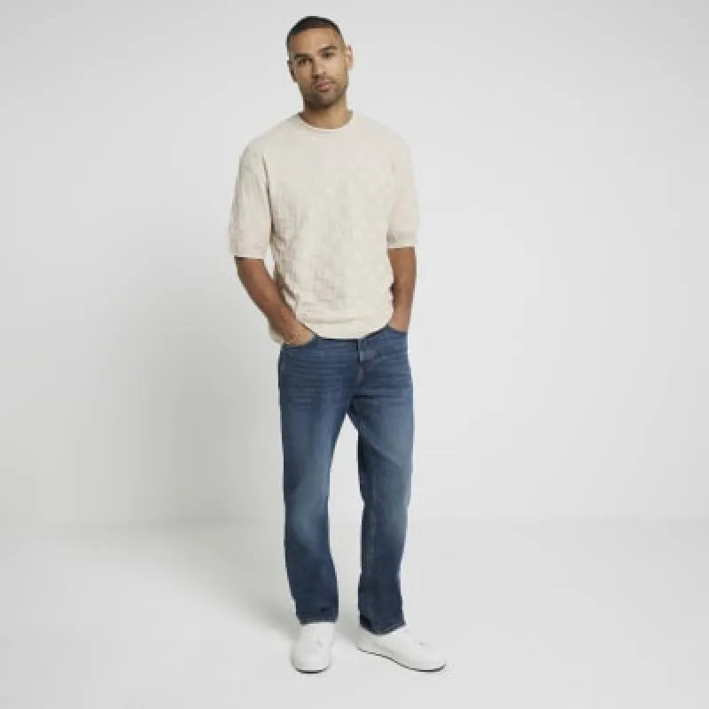 Stone Checkerboard T-Shirt sold by River Island