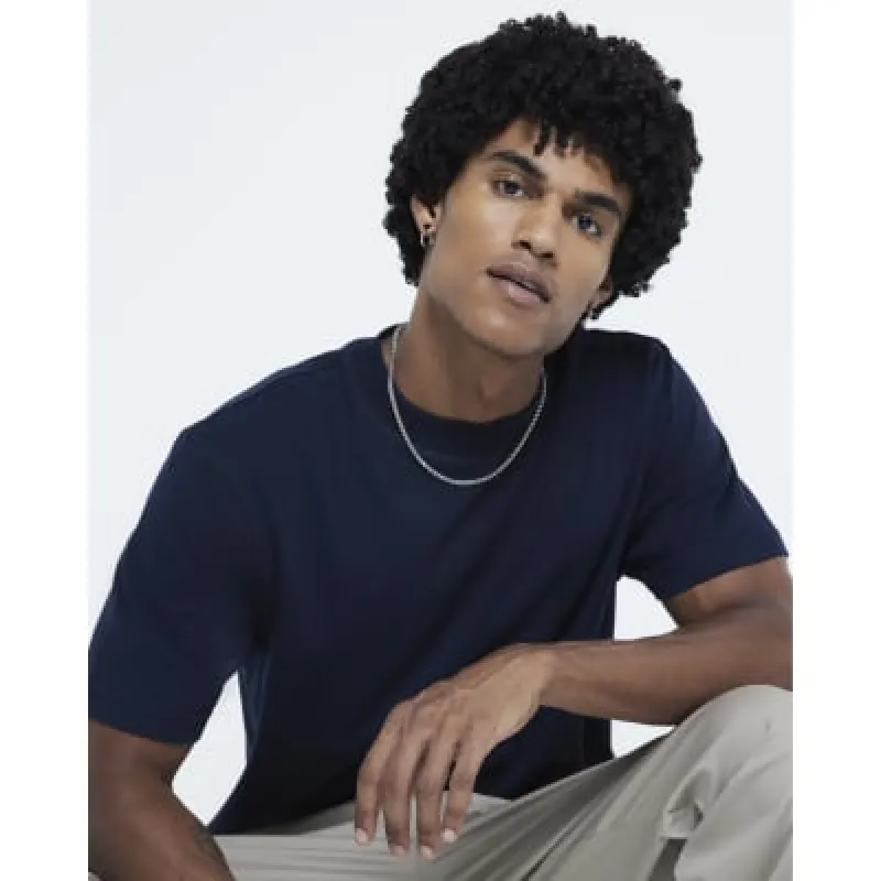 Navy RI Studio Regular Fit T-shirt sold by River Island