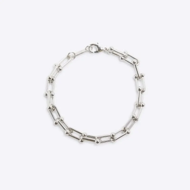 Silver Ball Link Chain Bracelet sold by River Island