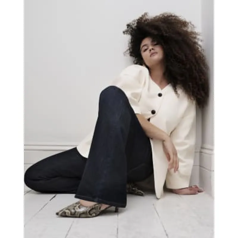Blue Denim Mid Rise Bootcut Jeans sold by River Island