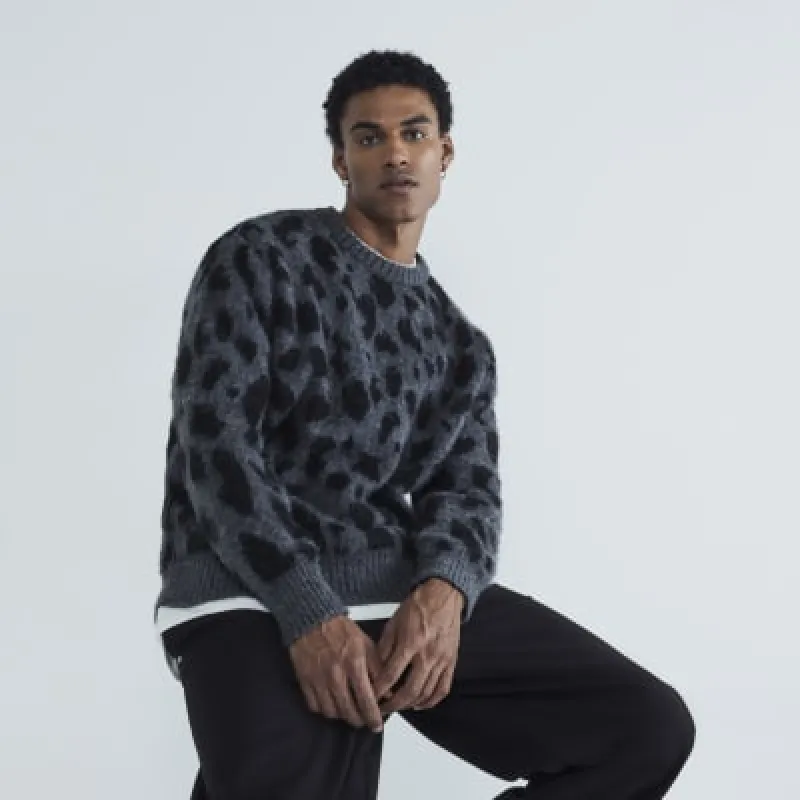 Grey Brushed Animal Print Jumper sold by River Island