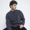 Grey Long Sleeve Embroidered Jumper sold by River Island