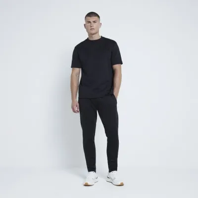 Black Slim Fit Joggers sold by River Island