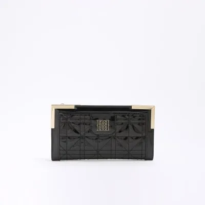 Black Patent Quilted Purse sold by River Island