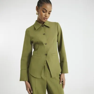 Khaki Tailored Shirt sold by River Island