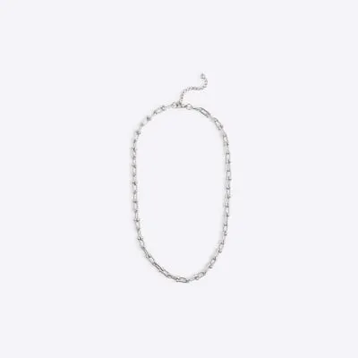 Silver Ball Link Chain Necklace sold by River Island