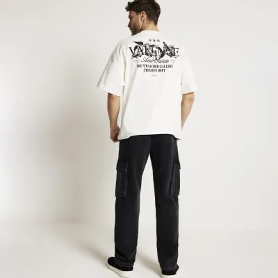 White oversized fit back graphic t-shirt sold by River Island