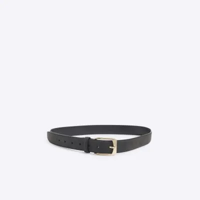 Black PU Suedette Belt sold by River Island
