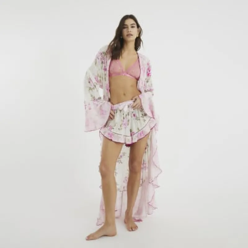 Pink Waterfall Floral Maxi Robe sold by River Island