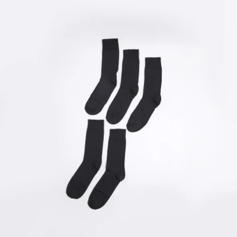 Black 5 Pack Ankle Socks sold by River Island
