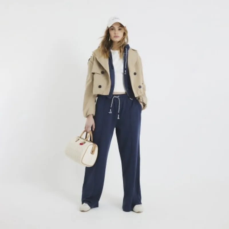 Blue Wide Leg Joggers sold by River Island