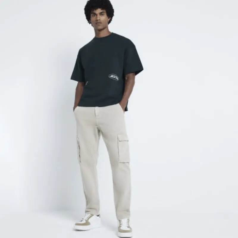 Green Short Sleeved Studio Club Tee sold by River Island